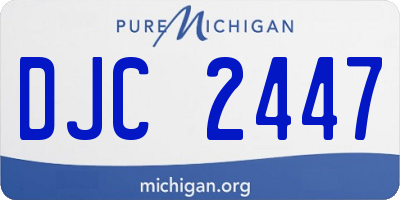 MI license plate DJC2447