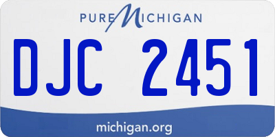 MI license plate DJC2451