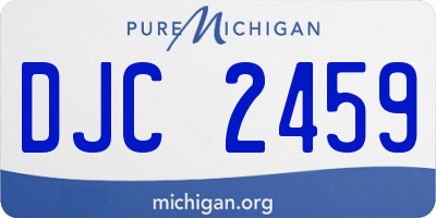MI license plate DJC2459