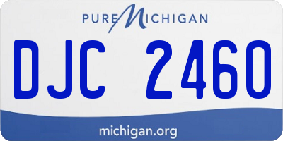 MI license plate DJC2460