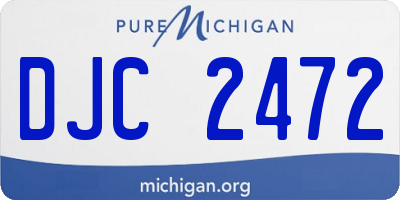 MI license plate DJC2472