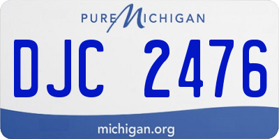 MI license plate DJC2476