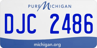 MI license plate DJC2486
