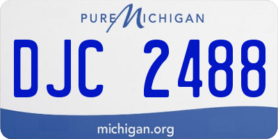 MI license plate DJC2488