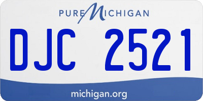 MI license plate DJC2521