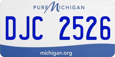 MI license plate DJC2526