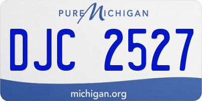 MI license plate DJC2527
