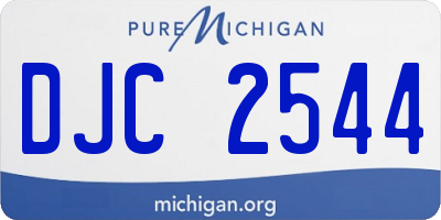 MI license plate DJC2544