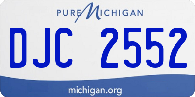 MI license plate DJC2552
