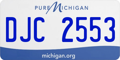 MI license plate DJC2553