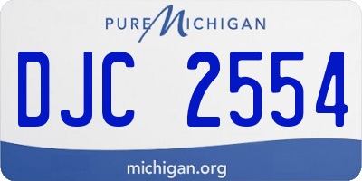 MI license plate DJC2554