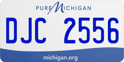 MI license plate DJC2556