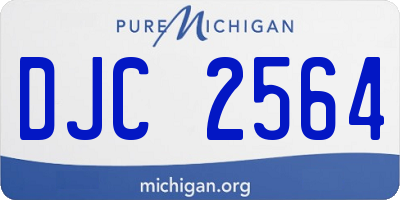 MI license plate DJC2564