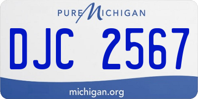 MI license plate DJC2567