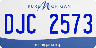 MI license plate DJC2573