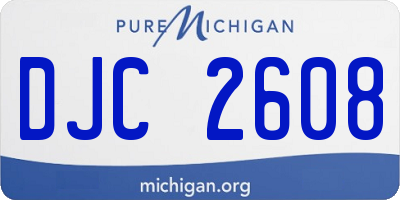 MI license plate DJC2608