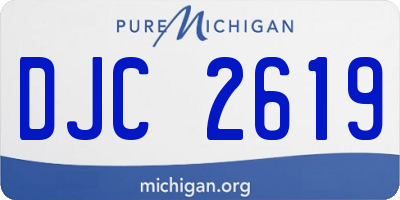 MI license plate DJC2619