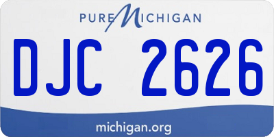 MI license plate DJC2626