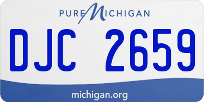 MI license plate DJC2659