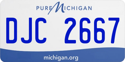 MI license plate DJC2667
