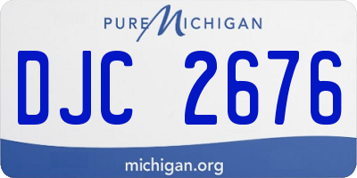 MI license plate DJC2676