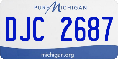 MI license plate DJC2687