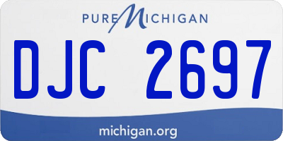 MI license plate DJC2697