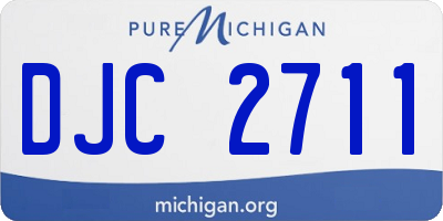MI license plate DJC2711