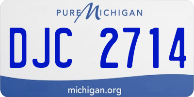 MI license plate DJC2714