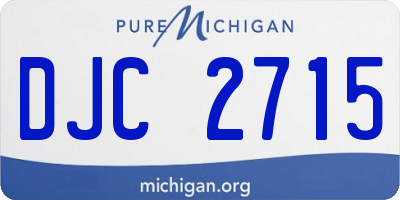 MI license plate DJC2715