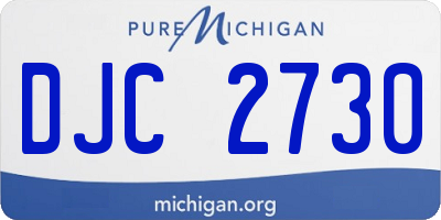 MI license plate DJC2730