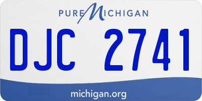 MI license plate DJC2741