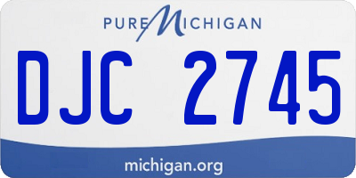MI license plate DJC2745