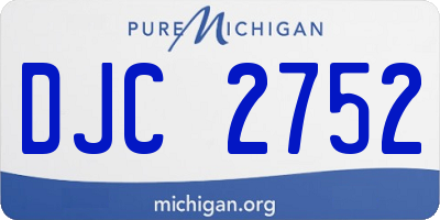 MI license plate DJC2752