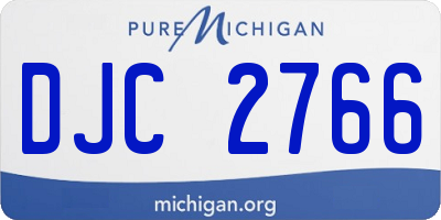 MI license plate DJC2766