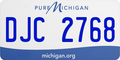 MI license plate DJC2768