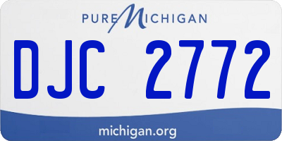 MI license plate DJC2772