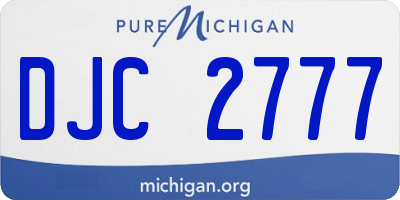 MI license plate DJC2777