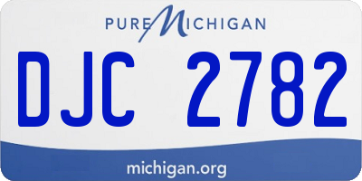 MI license plate DJC2782