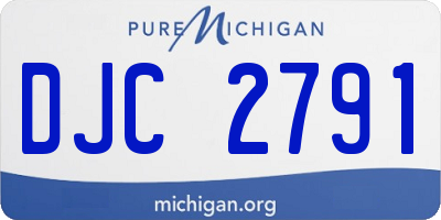 MI license plate DJC2791