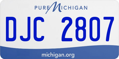 MI license plate DJC2807