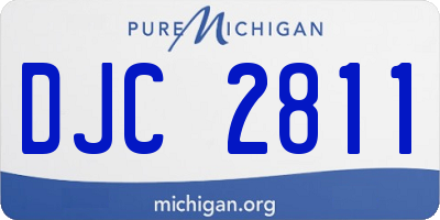 MI license plate DJC2811