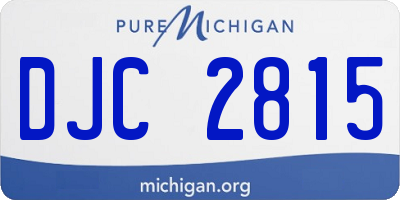 MI license plate DJC2815