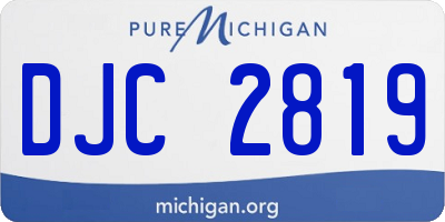 MI license plate DJC2819