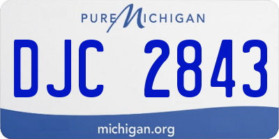 MI license plate DJC2843