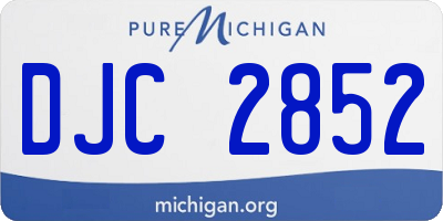 MI license plate DJC2852