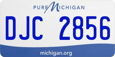 MI license plate DJC2856
