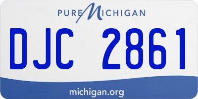 MI license plate DJC2861