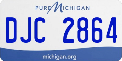 MI license plate DJC2864