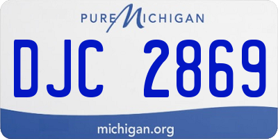 MI license plate DJC2869
